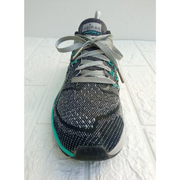 NIKE AIR ZOOM STRUCTURE 18 WOMEN'S SHOES Gray Black Jade SIZE 8 - Picture 4 of 10